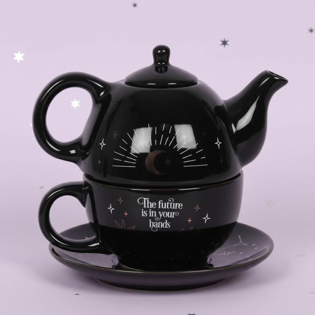 Tea For One — stacked, silver stars