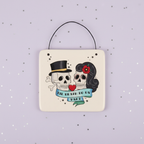 Til Death Do Us Part plaque — pale purple stars