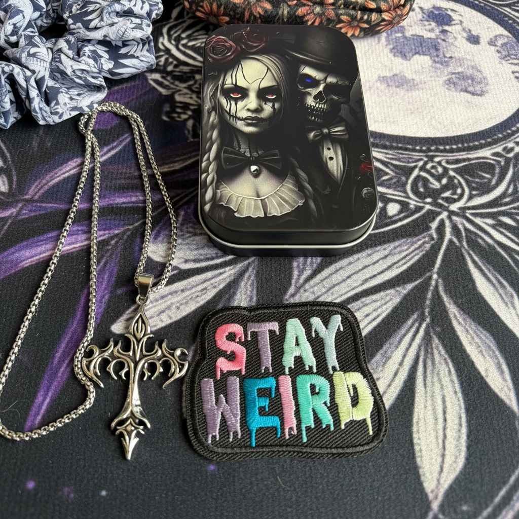 Tin, Patch & Necklace