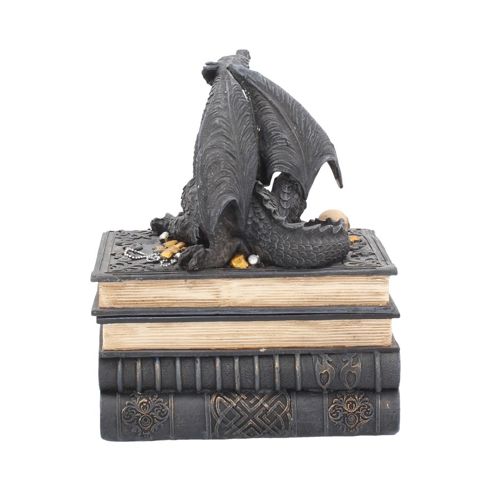 Dragon's Hoard Book Box - opposite side view showing Celtic knotwork spine