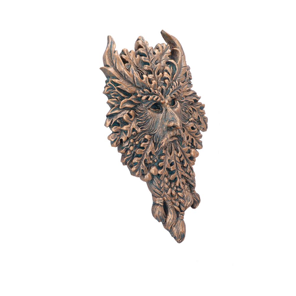 Green Man wall plaque side profile view