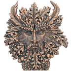 Green Man wall plaque front face close-up