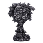 Gothic bat clock reverse showing sculpted bat detail