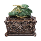 Green dragon trinket box side angle view