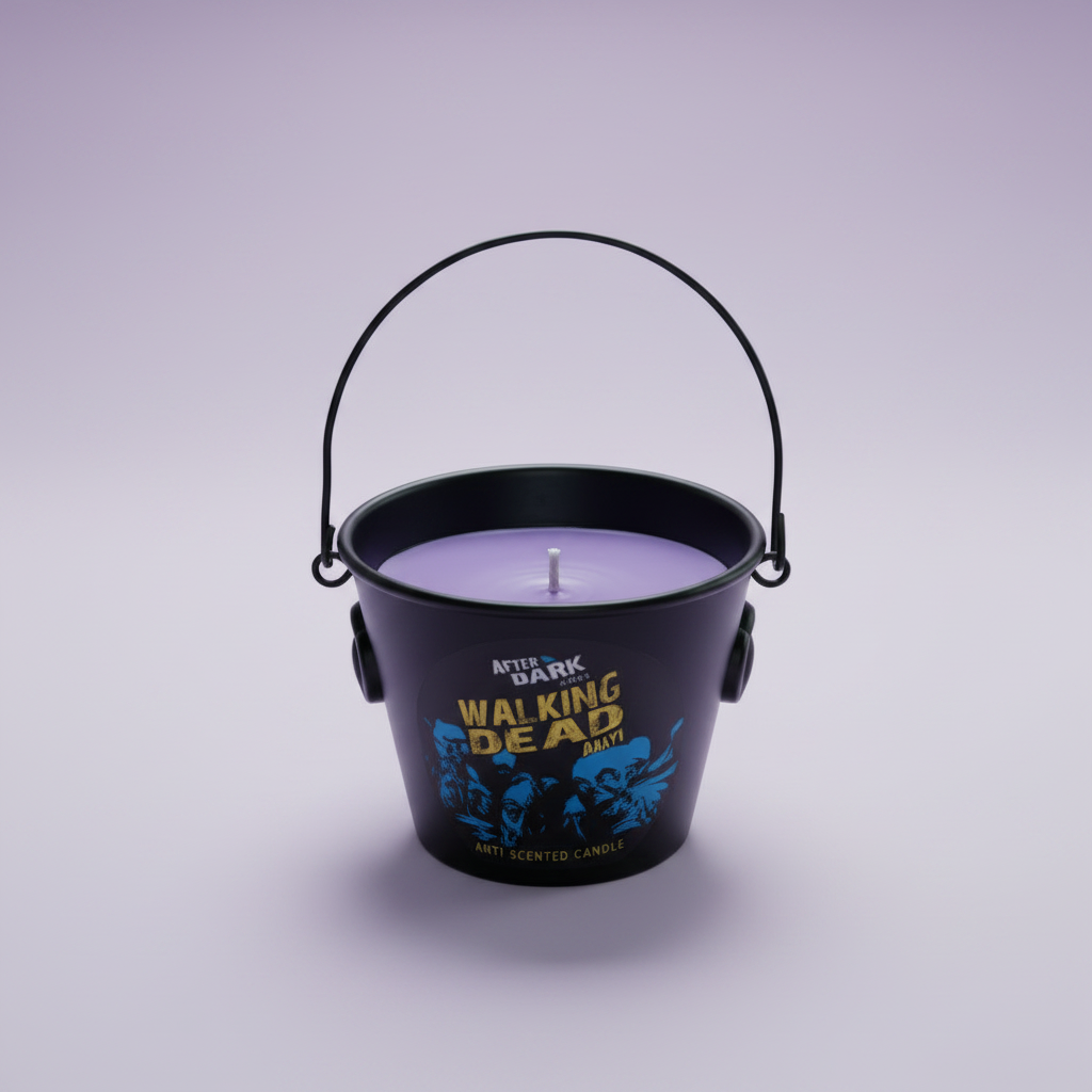 Walking Dead - top view, plain lavender background