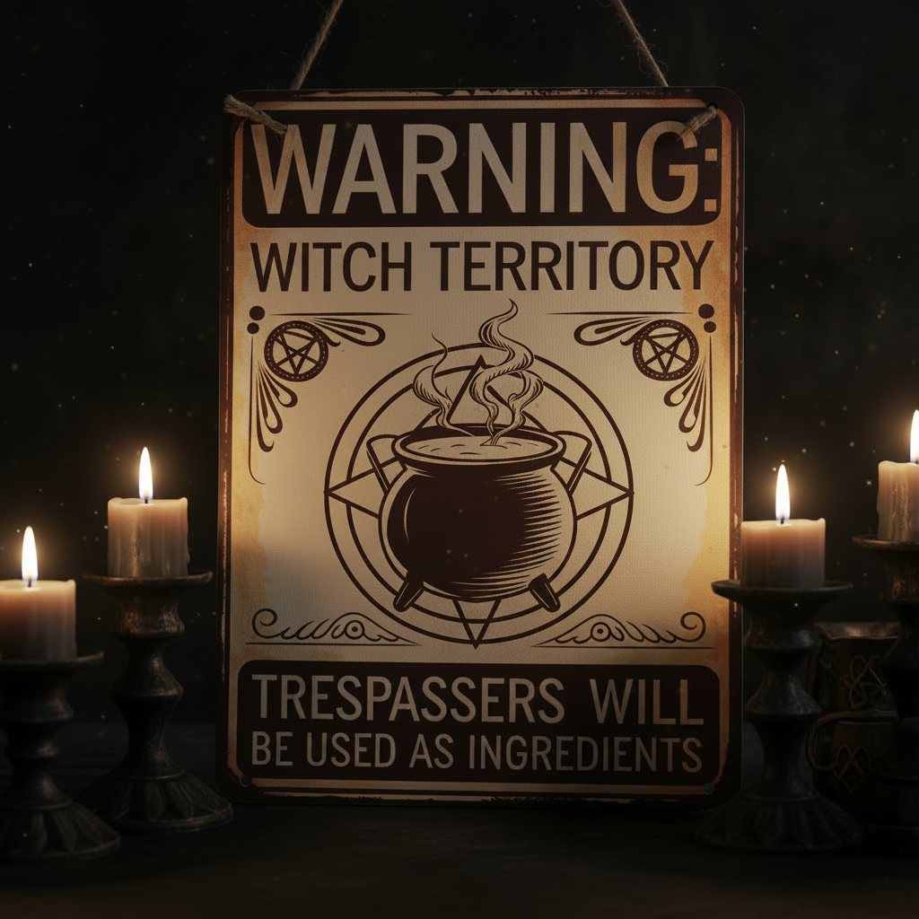 Witch Territory Sign - Brighter