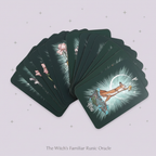 Witch's Familiar Runic Oracle — card fan, silver stars